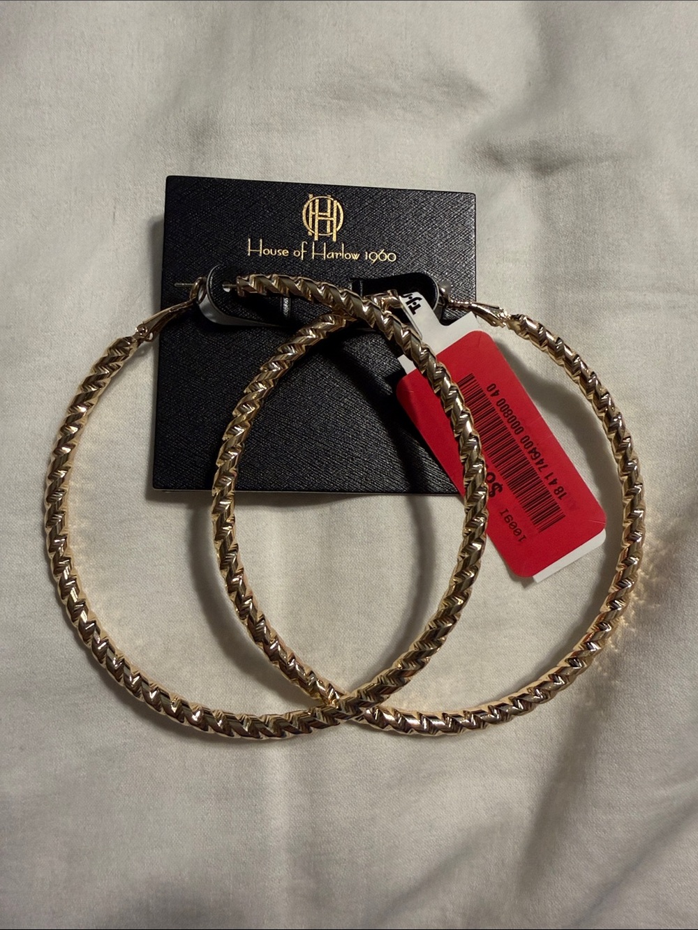 House of Harlow 1960 Gold Braided Hoop Earrings